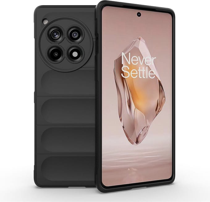 Hoesje geschikt voor OnePlus 12R - Techsuit Magic Shield Silicone Back Cover - Zwart
