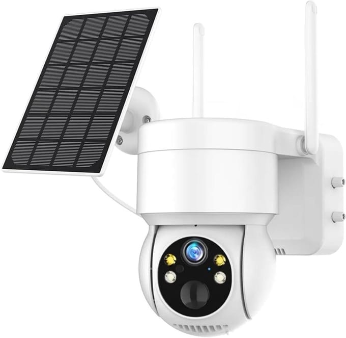 Beveiligingscamera Buiten - IP Camera WiFi - Huisbewaking - 4MP HD Beeldkwaliteit - 128GB Opslag - Wit