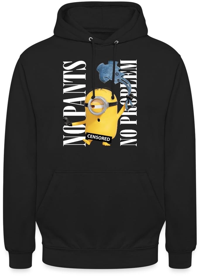 Minions Censored No Pants No Problem Hoodie Unisex