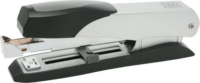 Nietmachine Bureau - Handnietmachine - Papier Verwerken - Frontlader Vulling - 7 x 19 x 4.4 cm - Zilver