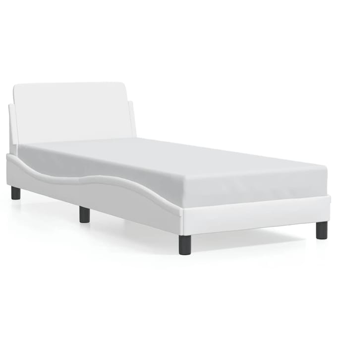 vidaXL - Bedframe - "Dover" - kunstleer - wit - 90x190 - cm