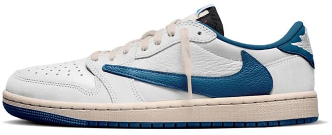 Jordan 1 Retro Low OG SP Fragment x Travis Scott Sail Military Blue