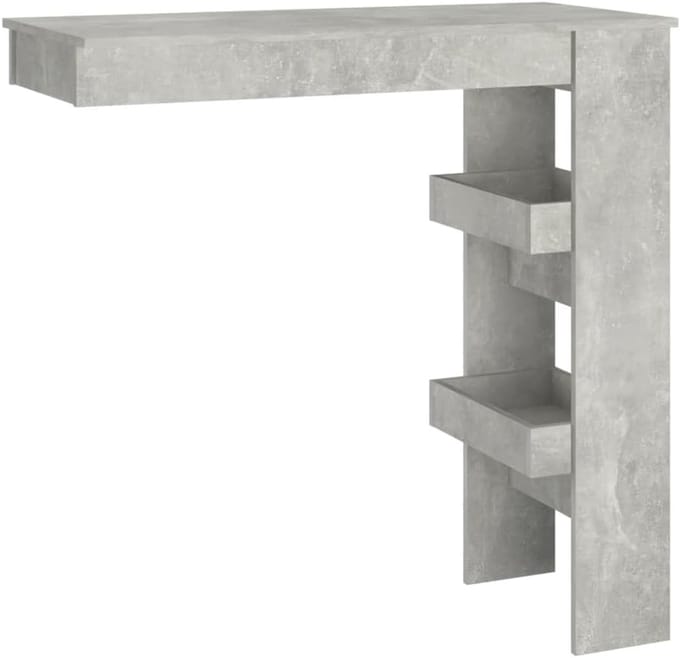 Wandtafel Betonlook Grijs - Ruimtebesparende Muurbeugel Tafel
