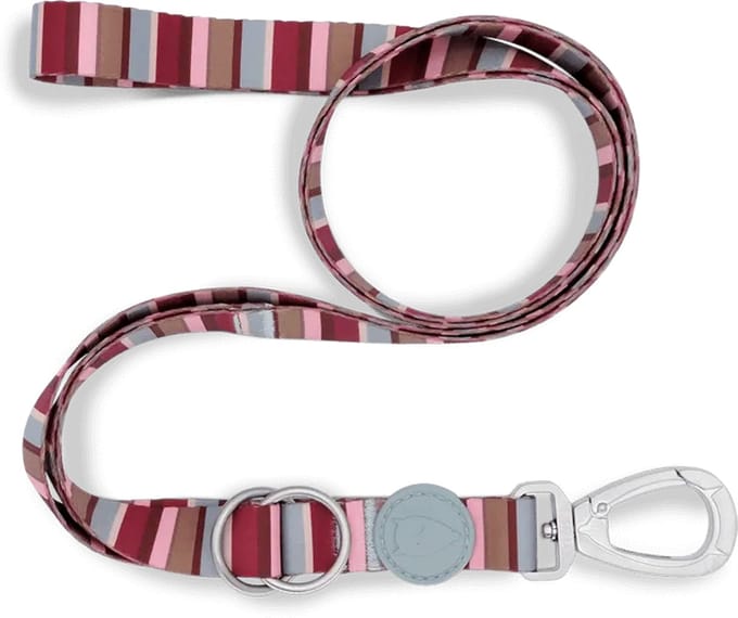 Morso - Hondenriem Verstelbaar Gerecycled Skyline Rood / Roze