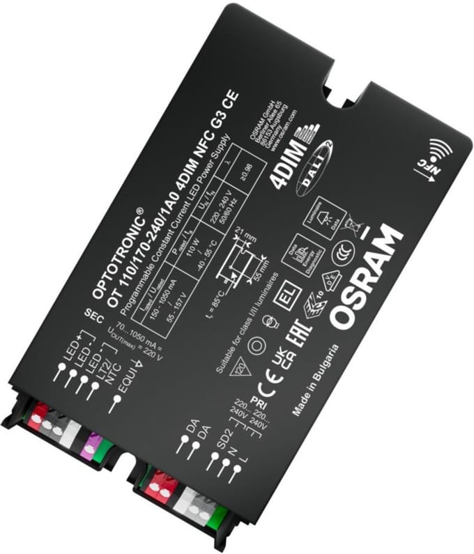 Osram LED Driver | OPTOTRONIC 4DIM NFC IP20 110/170-240/1A0 4DIM NFC G3 CE | DALI Dimbaar IP20