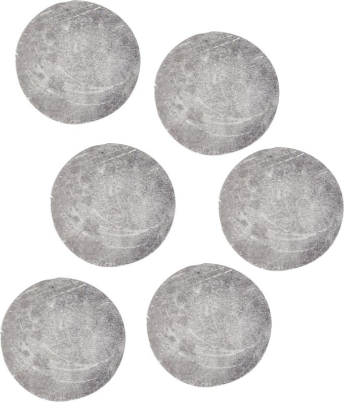 Rayher Magneten rond - zelfklevend - grijs - 6x stuks - D15 mm - hobby magneetjes