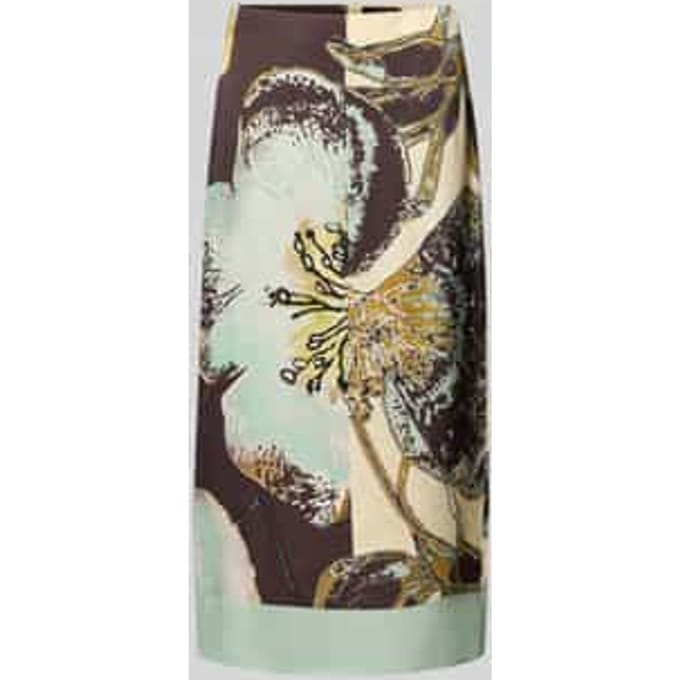Midirok van viscose in all-over look