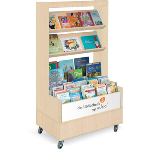 Foxis browser boekenkast enkelzijdig, kleur beuken