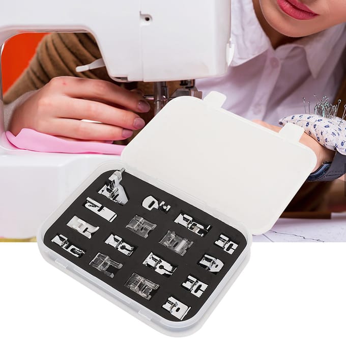 16-delige naaivoetenset Huishoudelijk Multifunctioneel voor Naaimachineaccessoires white