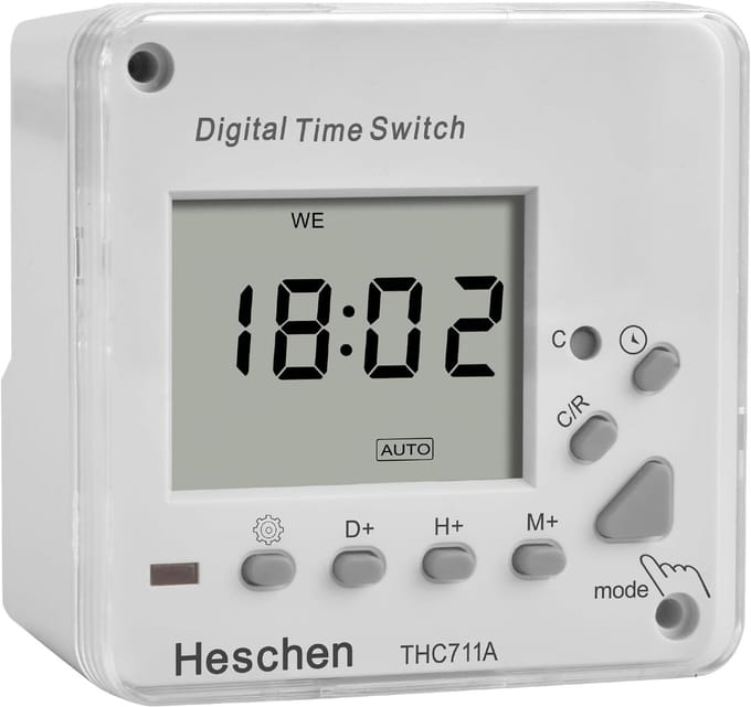 Digitale LCD-timer - Wekelijks programmeerbare elektronische relaischakelaar - 220-240 VAC - LED-display - CE