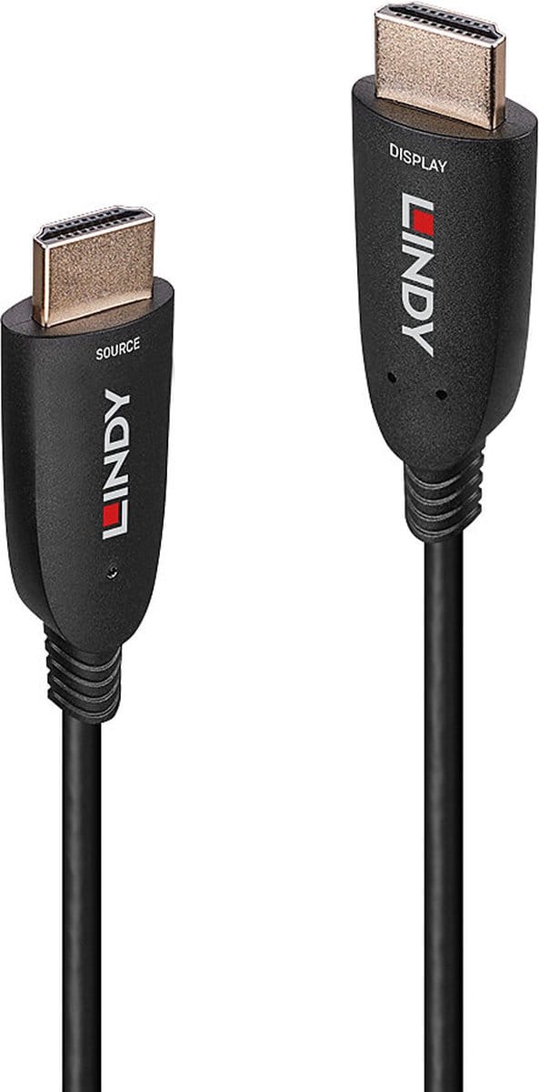 LINDY 38512 HDMI-kabel HDMI Aansluitkabel HDMI-A-stekker 20.00 m Zwart 8K UHD