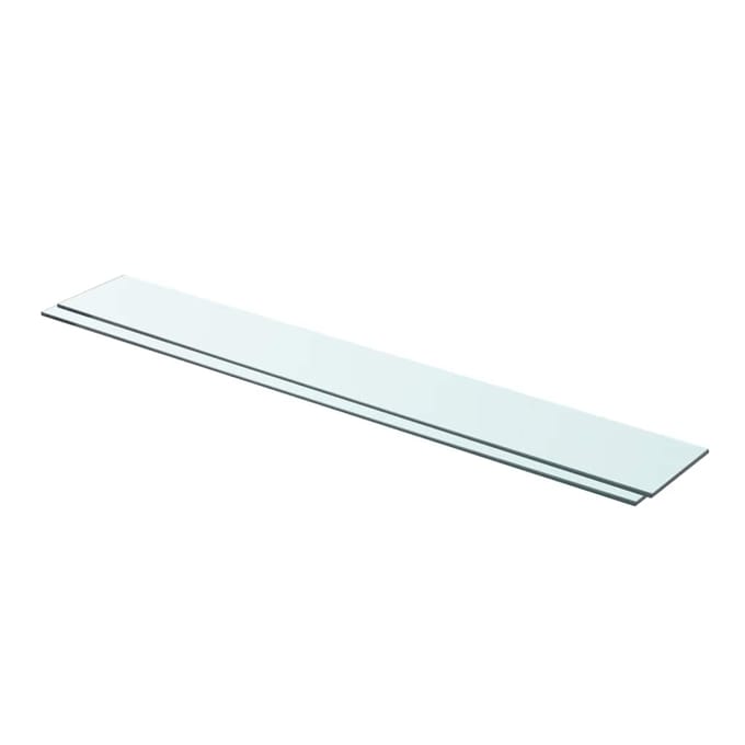 vidaXL - Schappen - 2 - st - 90x12 - cm - glas - transparant