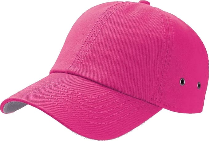 Atlantis Actie 6 Paneel Chino Baseball Cap (Fuchsia)