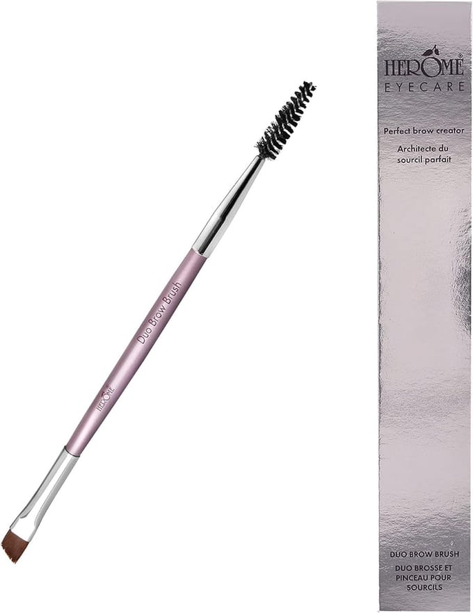 Wenkbrauwborstel Dubbel - Make-up Tool - Wenkbrauw Styling - Professionele Kwaliteit - 2x19x3cm