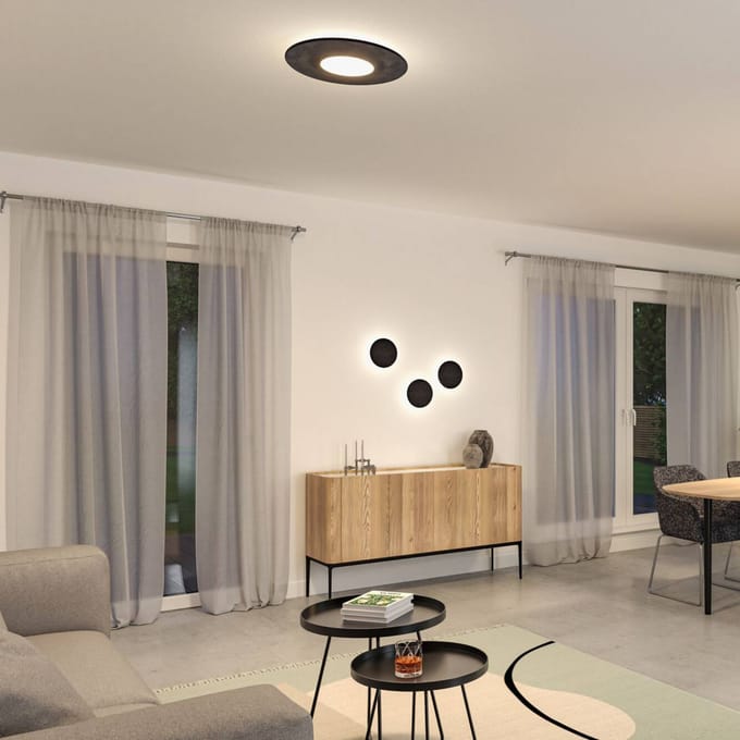 LED-plafondlamp Smart Home Zigbee 3.0 Tulga Tunable White 1600lm 19W / 9W Antraciet dimbaar
