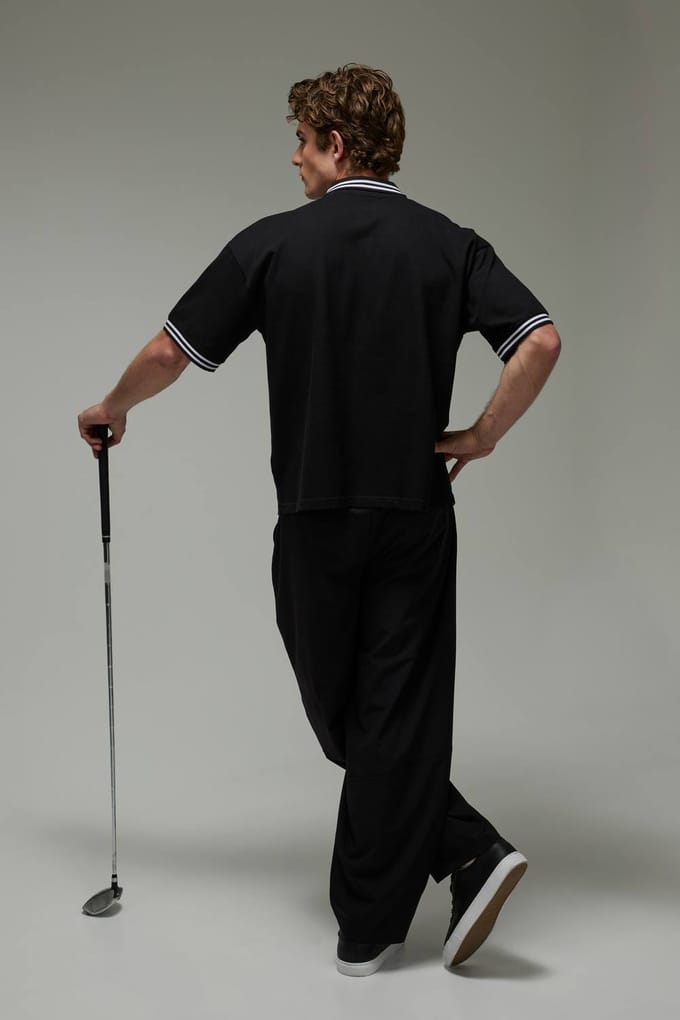 Active Oversized Golf Trousers | Black | Size XS