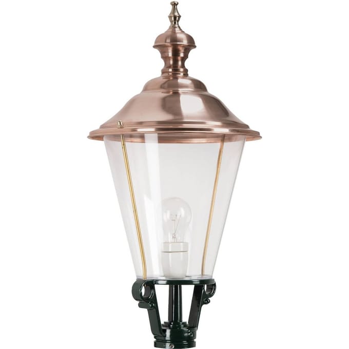 K.S. Verlichting Tuinpadverlichting K3b met koperen afdekking, groen