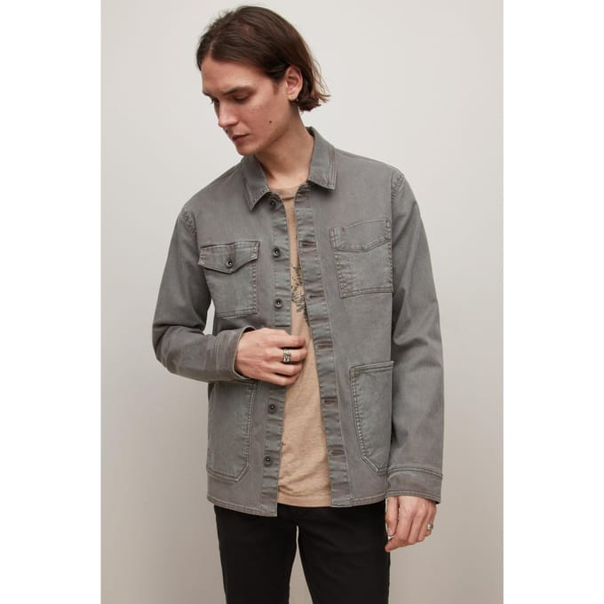 John Varvatos Ricardo Jacket-utility Sh Mushroom Größe: 48 | Jeansjacken Outlet | Herren | Braun