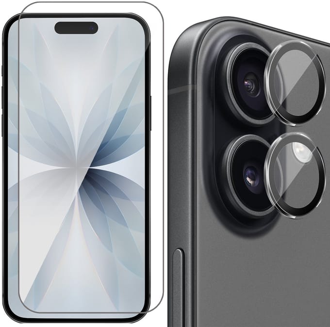 Screenprotector & Camera Protector geschikt voor iPhone 17 - Glas
