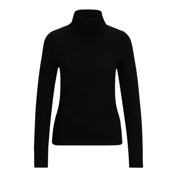 Boss Dames/Dames Fasecta Gebreide Regelmatige Coltrui (Zwart)