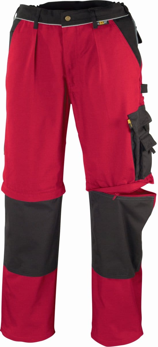 teXXor Canvas 2-in-1 broek Tobago rood/zwart