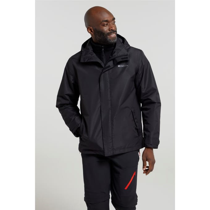 Mountain Warehouse Heren Fell II 3 in 1 jas (Zwart)