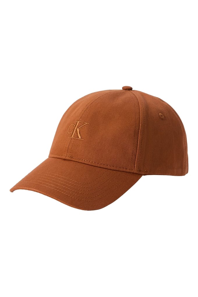 Calvin Klein Monogram Embroidery Cap Argan Oil Maat: OS | Hoeden Outlet | Dames | Bruin