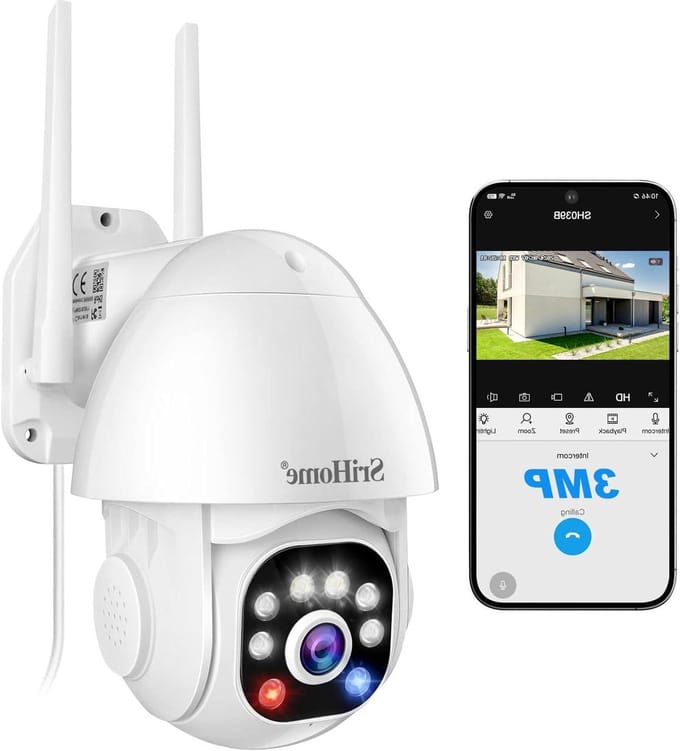 Beveiligingscamera Buiten - IP Camera Dome - Huis en Tuin - Menselijke Bewegingsdetectie - 3MP Full HD - Wit