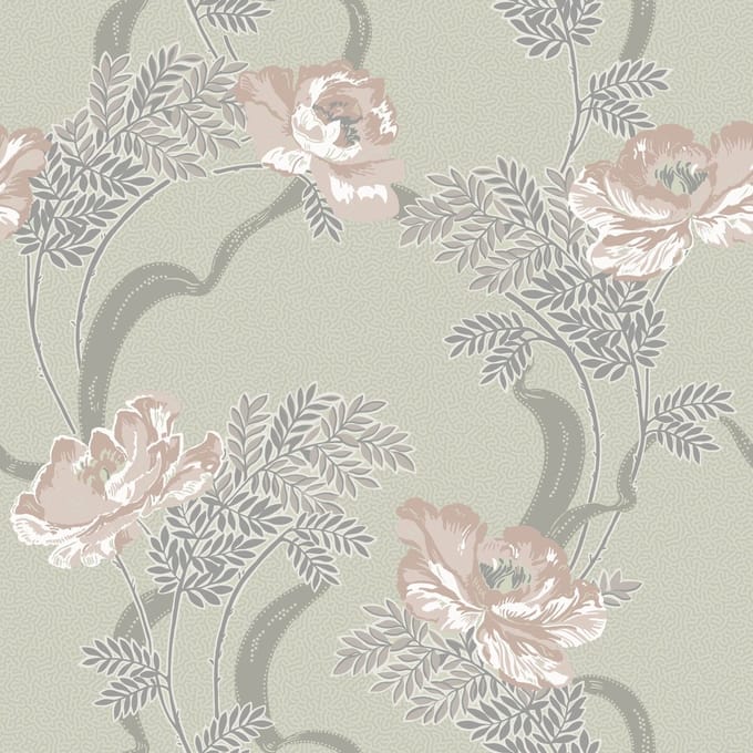 Duro Vliesbehang 521-01 - Gammalsvenska klassiker - Botanisch Beige - 53cm x 10.05m