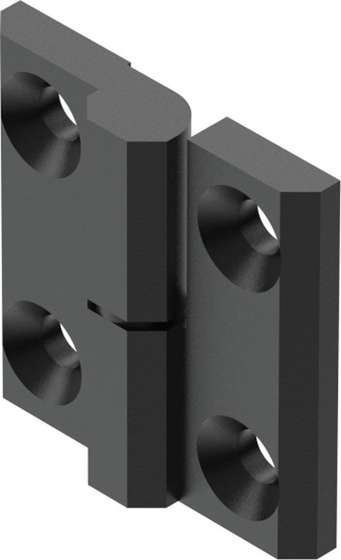 Scharnier - 40 x 40mm - Gegalvaniseerd - Rechts - RAL 9005