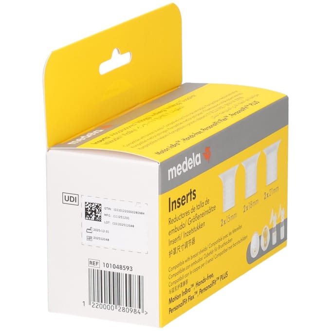 Medela Inserts voor Borstkolf – 6 stuks in 3 maten (15, 18 & 21 mm)