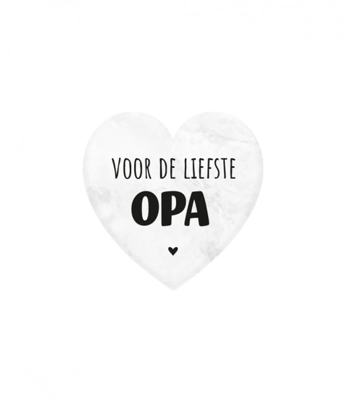 Marmeren hartje - Opa - 5x5cm