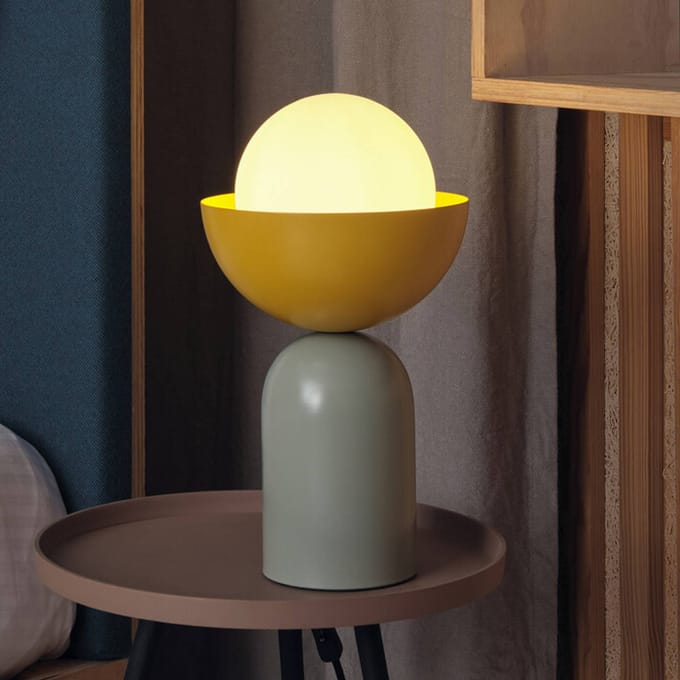 OSRAM DECOR Kom tafellamp E14 Groen/Geel 200mm, tafellamp, Metaal, Glas, met levendige kleuren