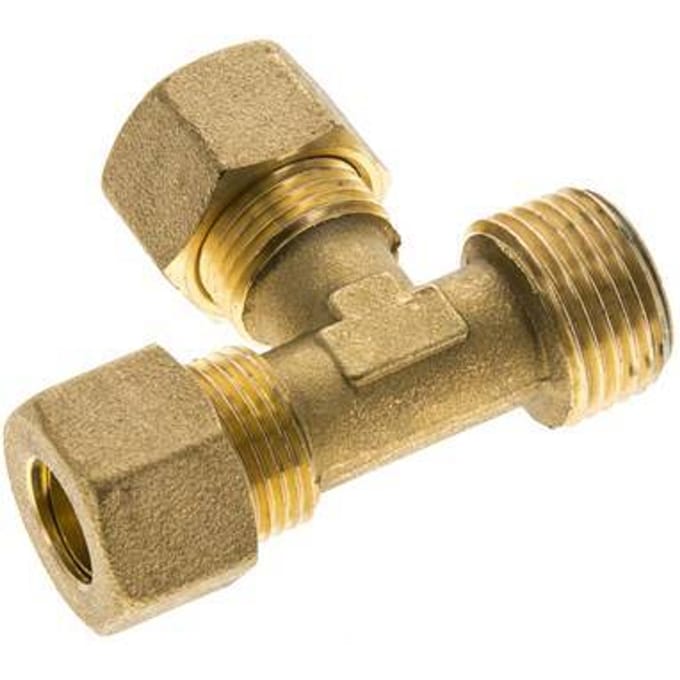 12mm & R1/2'' Brass L-vorm Knelfitting Buitendraad 75bar DIN EN 1254-2