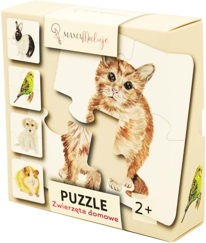 Vier-elementige puzzel met huisdieren - Puzzel van 4 elementen