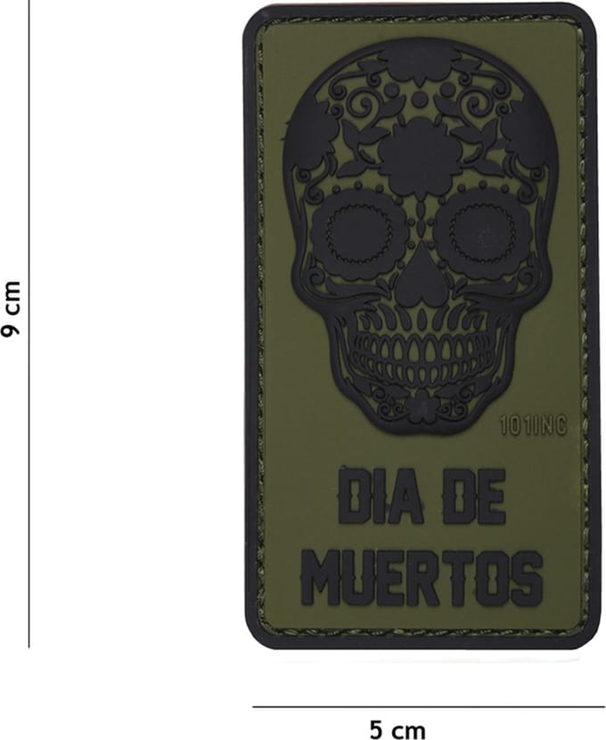 101 Inc Embleem 3D Pvc Dia De Muertos Groen  16014