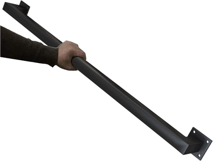 Trapleuning Vierkant - Veiligheids Handrailing - Binnen Buiten - Complete Set - 4 Meter - Zwart