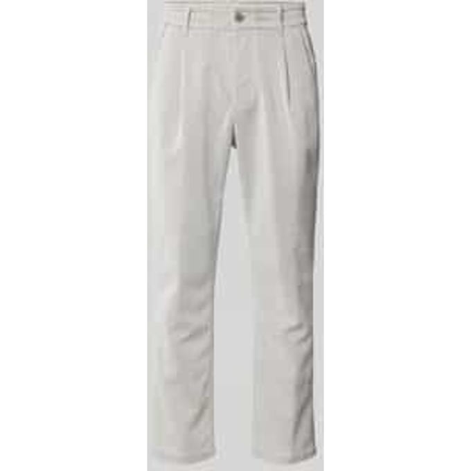 Regular fit broek met bandplooien, model 'CHASY'