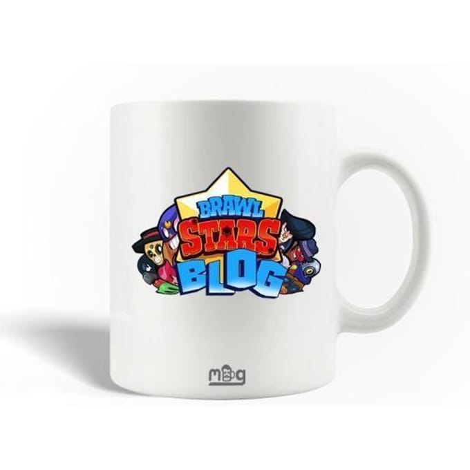 Mug en Céramique - Brawl Stars - 30cl - Blanc - Compatible Lave-Vaisselle - Cylindrique