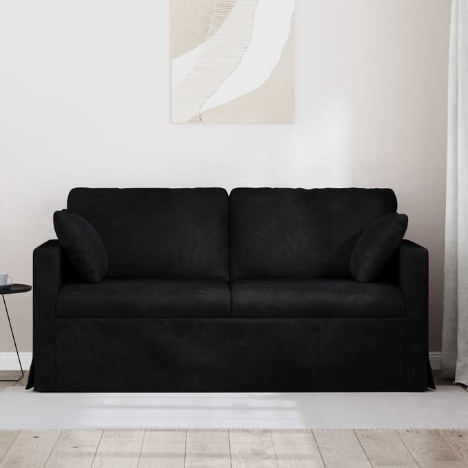 vidaXL - Bank - Zwart - 158 - x - 78 - x - 80 - cm - Fluweel
