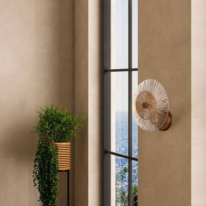 Wandlamp Maytoni Aster, glas, Ø 28 cm, 1 x E14
