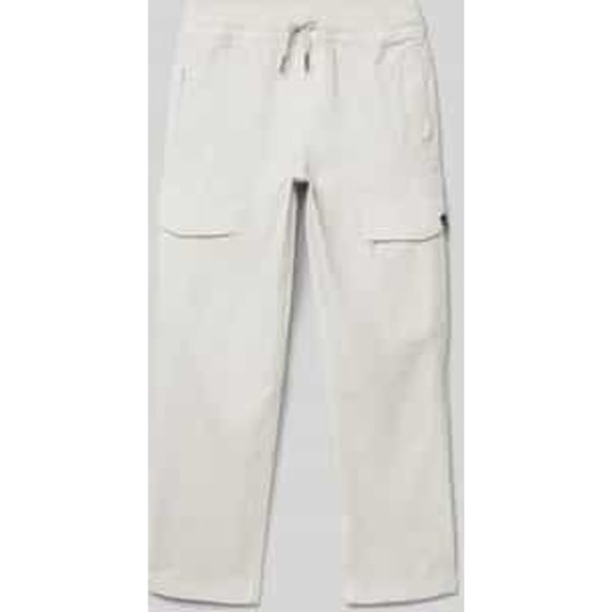 Straight leg cargobroek met labeldetail