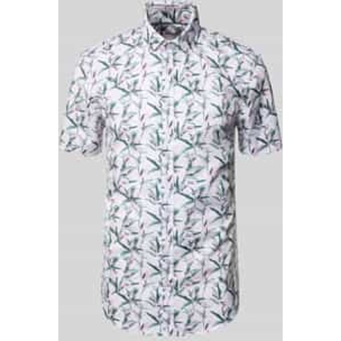 slim fit zakelijk hemd van katoen met kentkraag