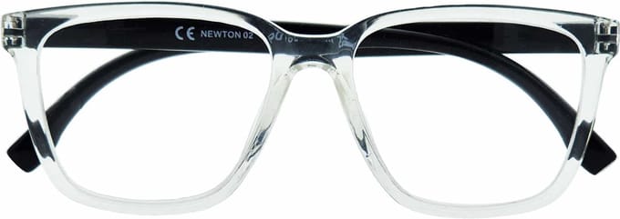 Ear2Ear 21702 Newton Leesbril transparant met zwarte poot +1.00