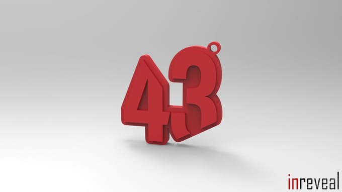 Sleutelhanger F1 '43' Franco Colapinto (Formule 1) - 43x44x5 mm - Rood