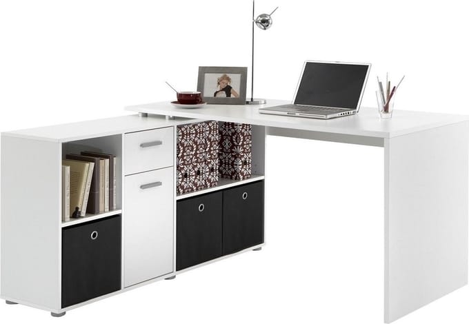 Hoekbureau Lex 136 cm breed - Wit