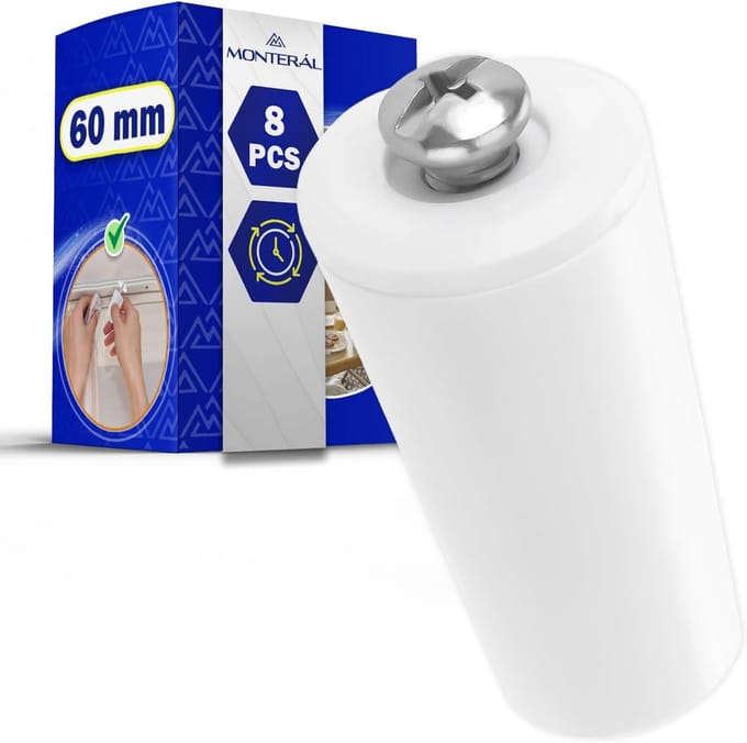 8x Stootbuffers voor Rolluiken - 60mm - Wit - Universele Aanslagstoppen