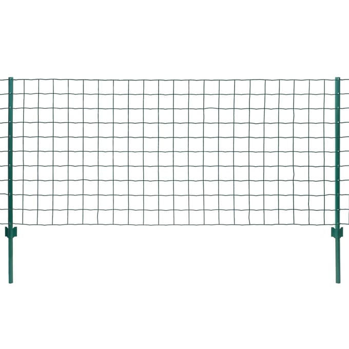 vidaXL - Euro - hek - 20x1 - m - staal - groen