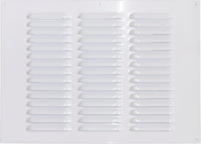 Ventilatierooster 35x25cm Wit Metalen Ventilatieopening