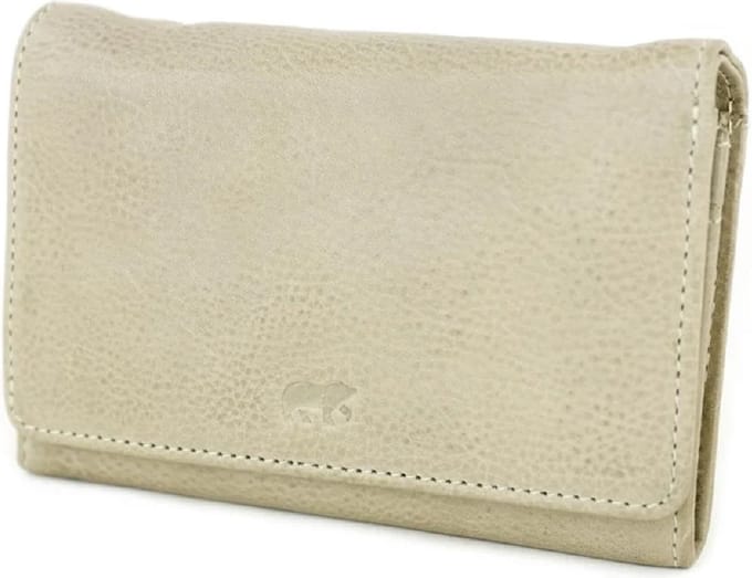 Bear Design Flappie Portemonnee Dames - Ritsportemonnee - RIFD - Leer - Taupe